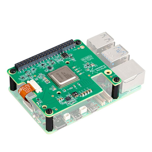 Dla Raspberry Pi 5 AI HAT+ Expansion Board Kit, 13Tops Artificial Intelligence Module AI HAT