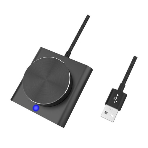 USB Volume Control Knob External Audio Adjuster with USB Cable for PC, Speaker Knob