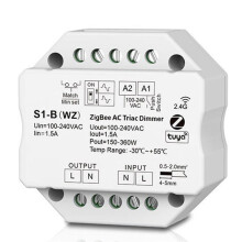 S1-B Tuya Zigbee RF AC Triac Regulador de Intensidad LED Interruptor Pulsador Control 110 V 220 V 230 V Aplicación para Life para Asistente