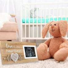 Baby Scan Photo Frame for Mummy and Daddy, Wooden 4x6 Inch, Engraved Keepsake