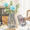 Clear Ribbed Glass Vase – Large 10" or Small 8" 4