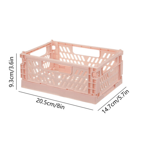 Foldable Plastic Storage Basket 20.5x14.7x9.3cm 2