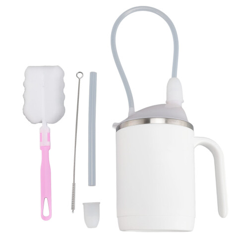 Genesungs-Trinkbecher mit Strohhalm 450 ml 304SS 1