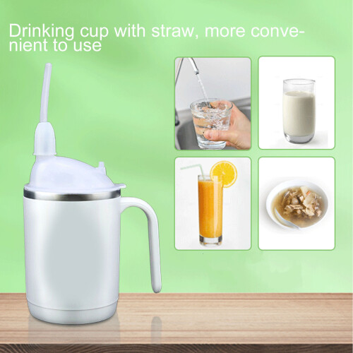 Genesungs-Trinkbecher mit Strohhalm 450 ml 304SS 2