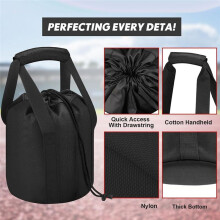 Shot Put Storage Bag with Handles & Foam Padding for Track & Field Fits Standard Shot Puts (6lbs-16lbs)