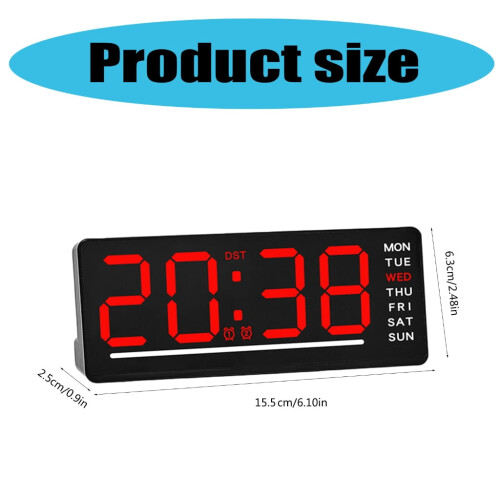 Modern LED Digital Table Clock for Bedrooms Offices and Kitchens Clock 2