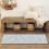 Floral Microfiber Bathroom Rug 17x47 Inch 4
