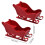 Mini Santa Sled Set – Plastic Christmas Village Decor (2 3