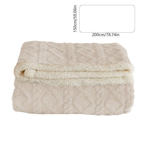 Faux Fur Throw Blanket Queen Size Brown 2