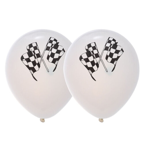 Ensemble de 15 ballons à paillettes en forme de drapeau de course, décorations réutilisables. 1