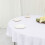 White Round Polyester Tablecloth 70 in 2