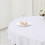 White Round Polyester Tablecloth 70 in 3