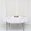 White Round Polyester Tablecloth 70 in 4