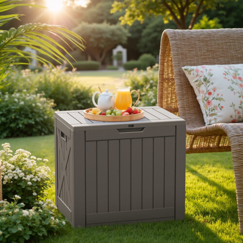 Resin Outdoor Storage Box Waterproof 40 Gallon 1