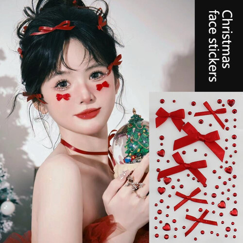 Christmas Face Stickers - Festive Makeup Decoration 1