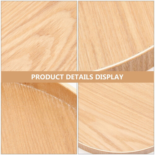 Rundes Serviertablett aus Holz, 33 cm 2