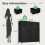 9-Drawer Fabric Storage Cabinet Black 2