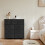 Fabric Dresser with 9 Drawers Black 7