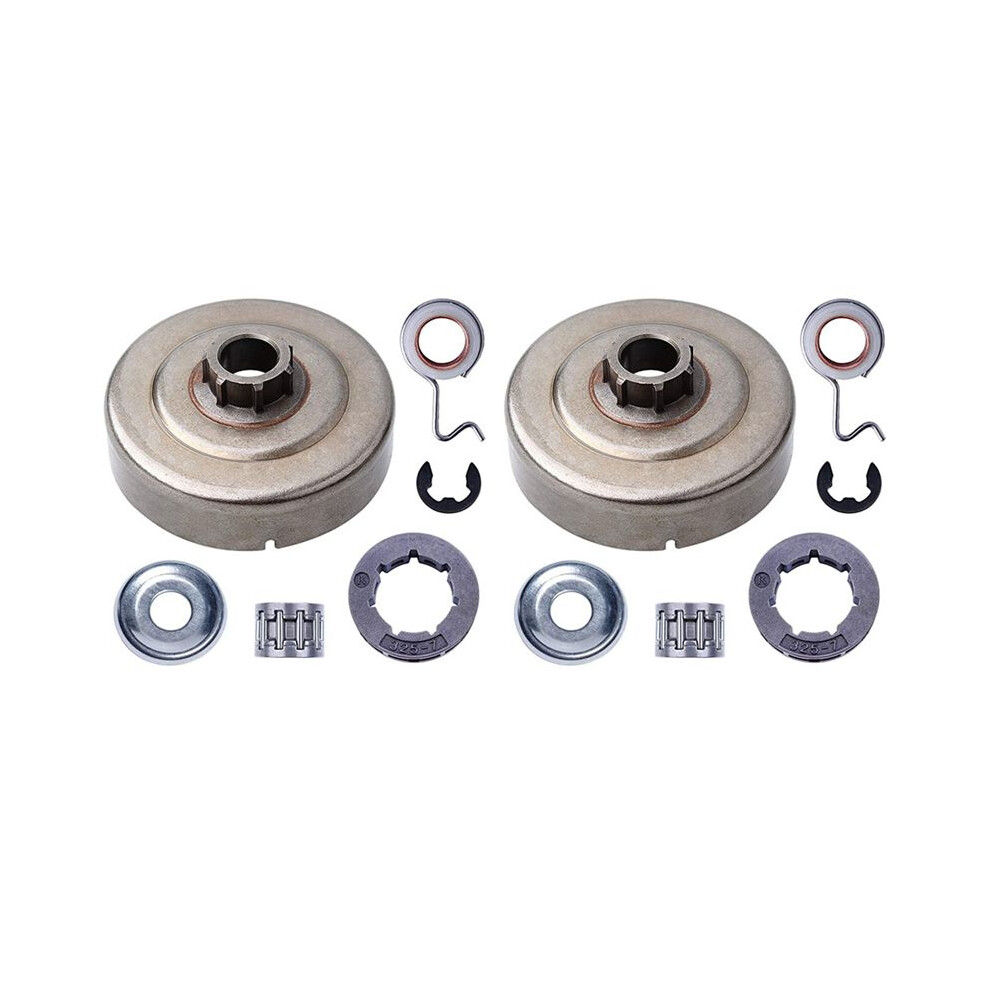 2X 325-7 Clutch Drum Rim Sprocket Bearing Kit For Ms180 018 017 Ms170 Ms250 Ms230 Ms210 Ms180c Chainsaw 4711834817547