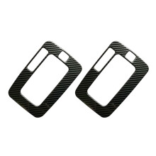 2X for Ranger Everest Endeavor 2015+ Carbon Fiber Stainless Steel Gear Shift Panel Cover Trim Frame Decor