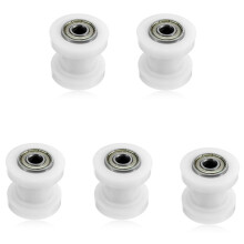 5X Off-Road Motorcycle Retrofit Chain Guide Sprocket Chain Tensioner Rolling Wheel Suitable for the XR CRF KLX110(White)