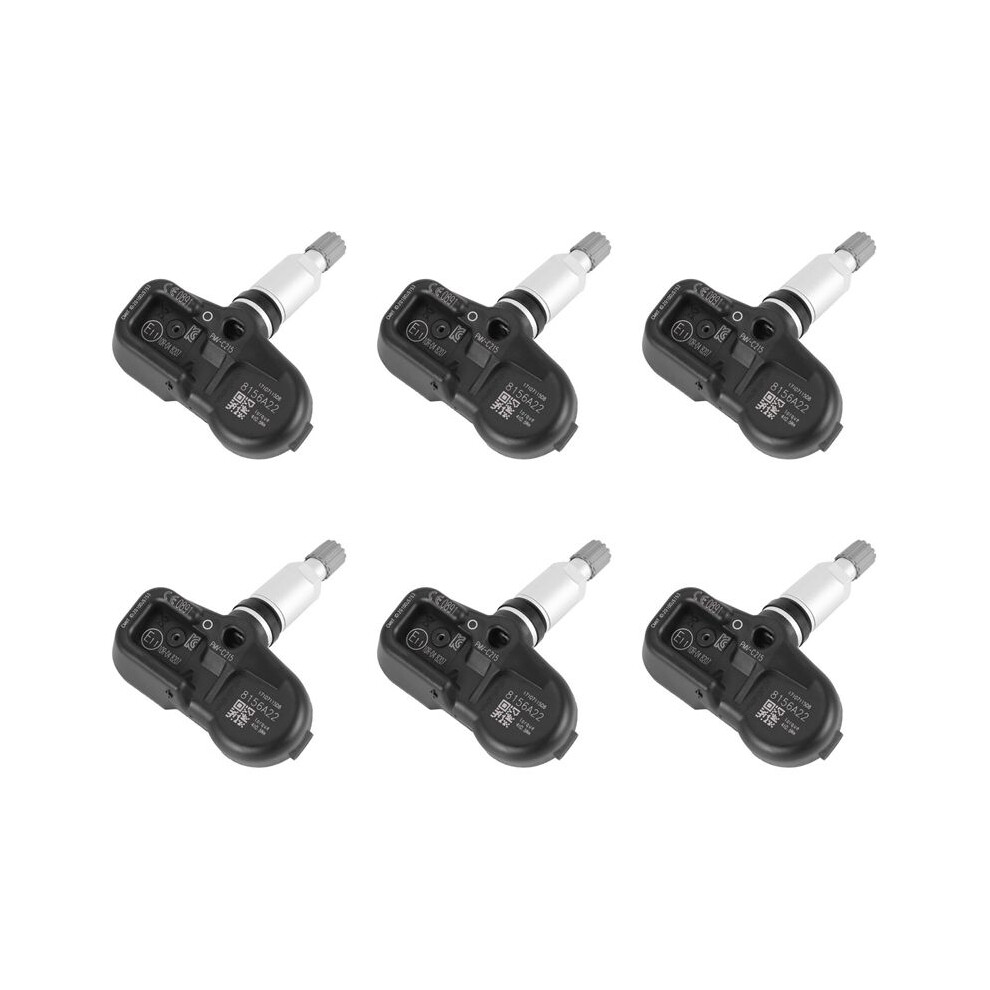 433Mhz Tire Pressure Monitoring System (Tpms) Sensor For Camry Chr 42607-48020(6 Pcs) Black 4711643107891