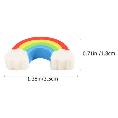 FRCOLOR 100pcs Multi-function Erasers Delicate Rainbow Erasers Portable Mini Erasers Stationery Supply 1