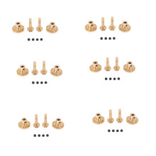 6set Brass Front & Rear Axle Gear Drive Shaft Gears Upgrade Accessories for WPL B24 B36 C14 C24 MN D90 D99 MN99S Parts