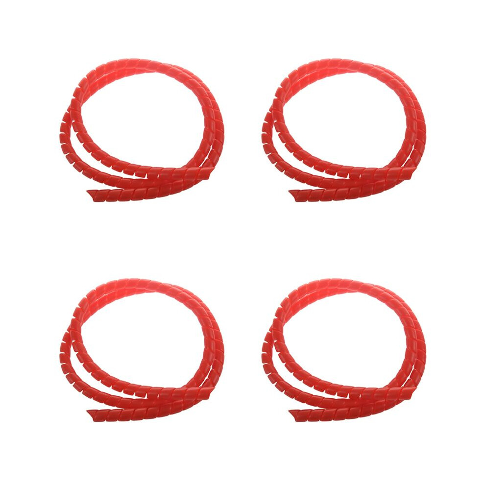 4X Scooter Spiral Color Change Tube Protector 1M Length Winding Tubes For M365 Pro Accessories Red 4714027975444