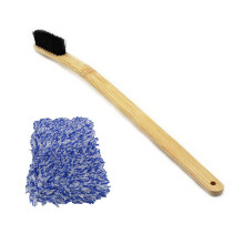 2 Pcs Car Accessories: 1 Pcs Car Rim Wheel Bamboo Handle Mane Brushes & 1 Pcs Car Wash Cloth Microfiber Car Wash Towel