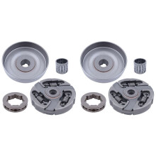 2X 3/8-7T Clutch Drum Rim Sprocket Bearing Kit for  3120 394XP 3120XP Jonsered 2094 2095 Chainsaw 503701501