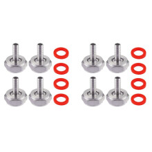8PCS Stainless Steel Beer Keg Coupler Fitting,Beer  Connector Kit,Hex Nut 5/8 Inch G Thread x 5/16 Inch Barb