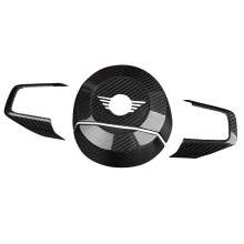 Carbon Fiber Car Steering Wheel Center Panel Cover Accessories for Cooper U25 Countryman J01 J05 Aceman