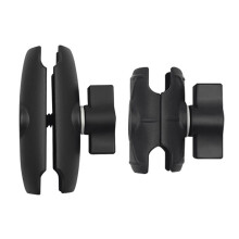 2PCS Aluminium Alloy Arm Double Socket Arm with 1 Inch Base Mount Motorcycle Camera Extension Arm, 6cm & 9cm