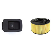 2 Pcs Car Accessories: 1 Pcs Car Glass Lifter Single Power Window Control & 1 Pcs Air Filter