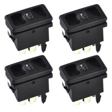 4PCS Pulsante Interruttore Interruttore di Controllo Della Finestra di Alimentazione in Metallo Nero in Plastica Nera 191959855 BDP605 per