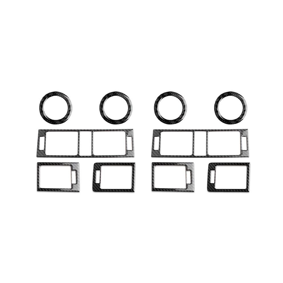 10Pcs Carbon Fiber Interior Center Console Dashboard Air Vent Outlet Cover Trim For C-Class W204 2007-2013 6032332930582