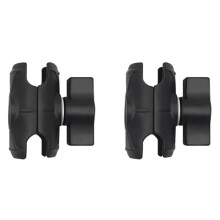 2X Nylon Arm 6cm Double Socket Arm with 1 Inch Base Mount Motorcycle Camera Extension Arm