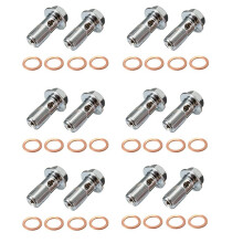 12x Motorcycle Carbon Steel Brake Banjo Bolt M10 X 1.0mm Caliper Master Cylinder