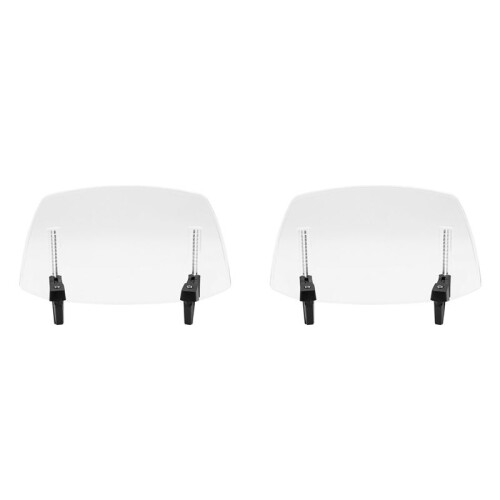 2X Universal Motorcycle Adjustable Windshield Extension for        (Clear)