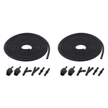 14Pcs Front Windscreen Wiper Arm Washer Nozzle Jet 4 Way Check Valve 2M Tube Pipe Hose T Y Connector Straight