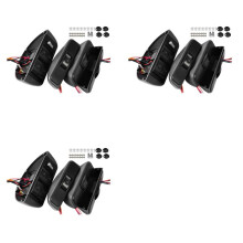3X Kit de Interruptor de Elevalunas Eléctrico Universal Media para Coche de 12V Interruptor Elevalunas Eléctrico 4 Puertas Kit de Interruptor de