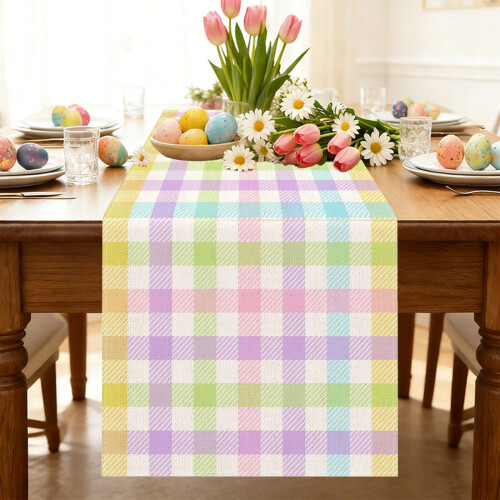 Linen Table Runner 72 x 13 in Multicolour 1