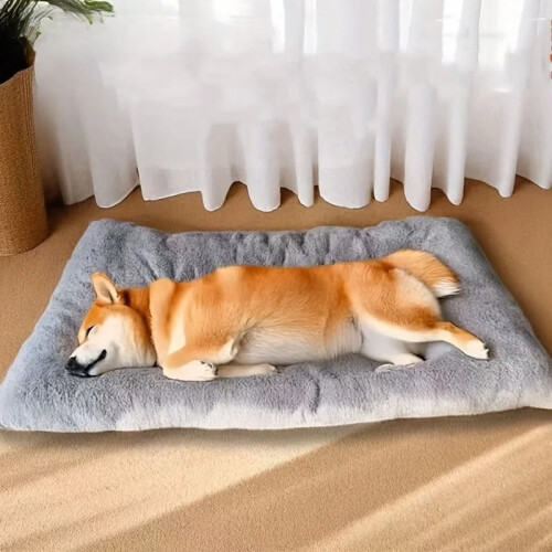 Plush Dog Bed – Thickened Polyester Mat for Small to 2