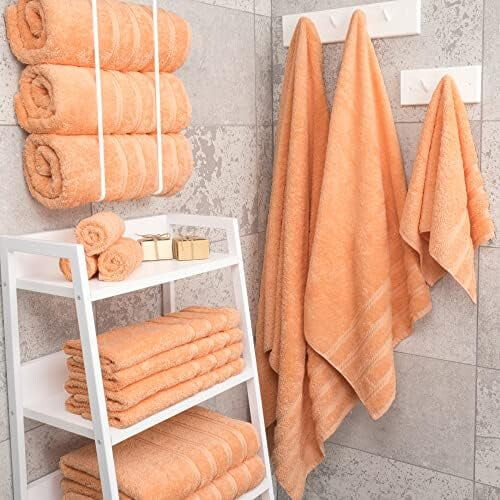 Σετ πετσετών μπάνιου Luxury4Piece, πετσέτες μπάνιου 600GSM100% βαμβάκι για μπάνιο, πετσέτες 1