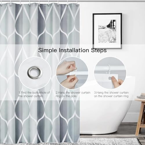 Geometric Pink Shower Curtain 72x60 in Polyester 2