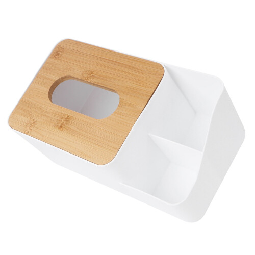Prachtige functionele tissuebox voor op het bureau, tissuebox van bamboehout, 1 stuk 1