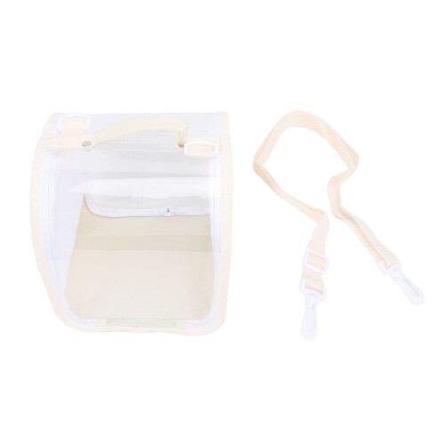Portable Transparent PVC Mesh Cage, 600D Polyester, Beige 1