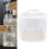 Portable Transparent PVC Mesh Cage, 600D Polyester, Beige 10