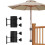 Umbrella Stand Umbrella Clamp Mount Bracket for Deck Railing, 2Pcs 5